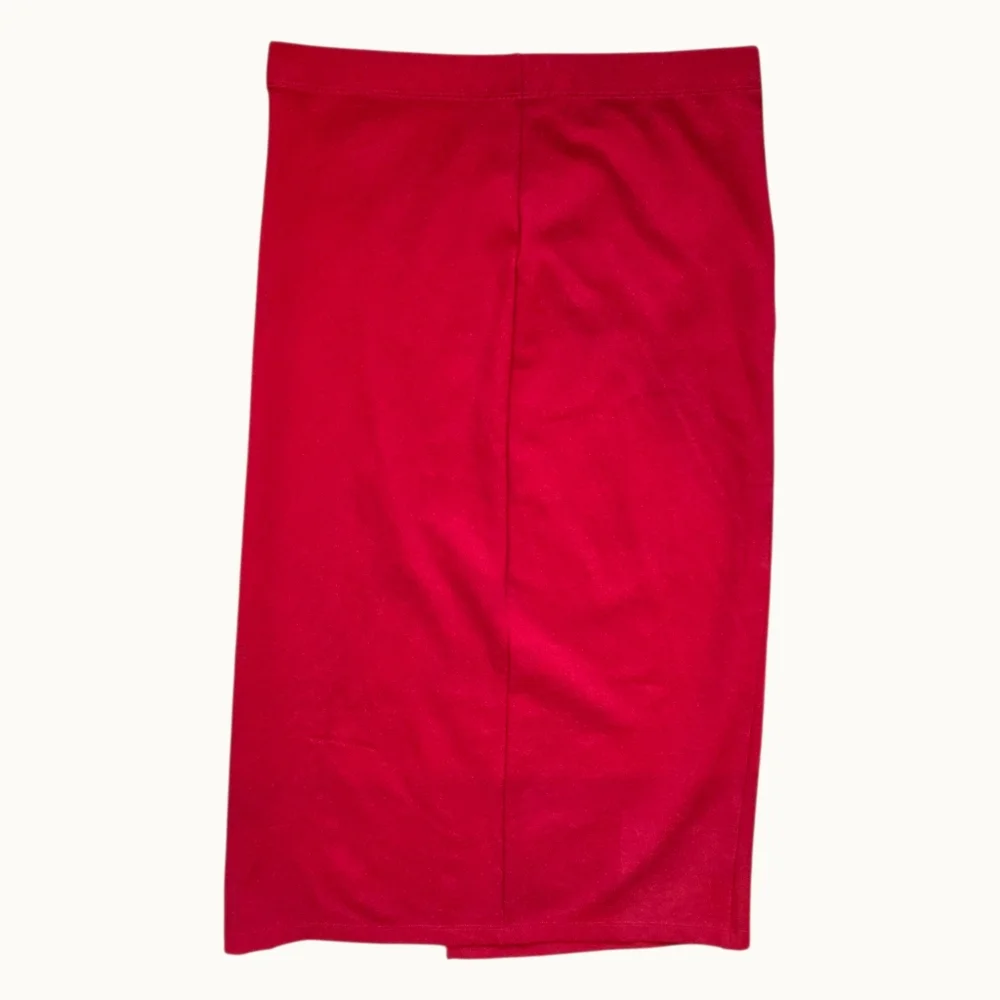 Babaton High-Waisted Midi Pencil Skirt Size 8 | Side Slit | Red - Picture 3 of 5